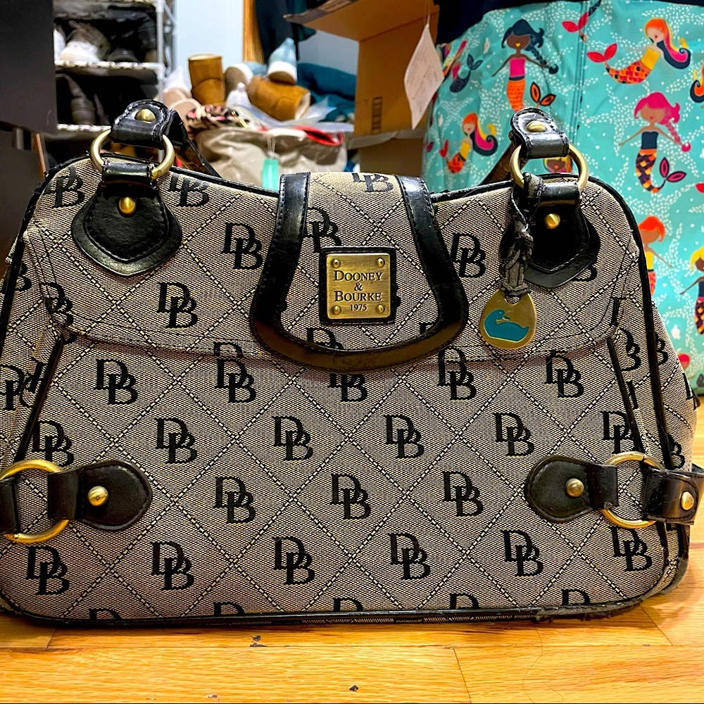 Dooney & Bourke Monogram Satchel Bag - Picture 1 of 13
